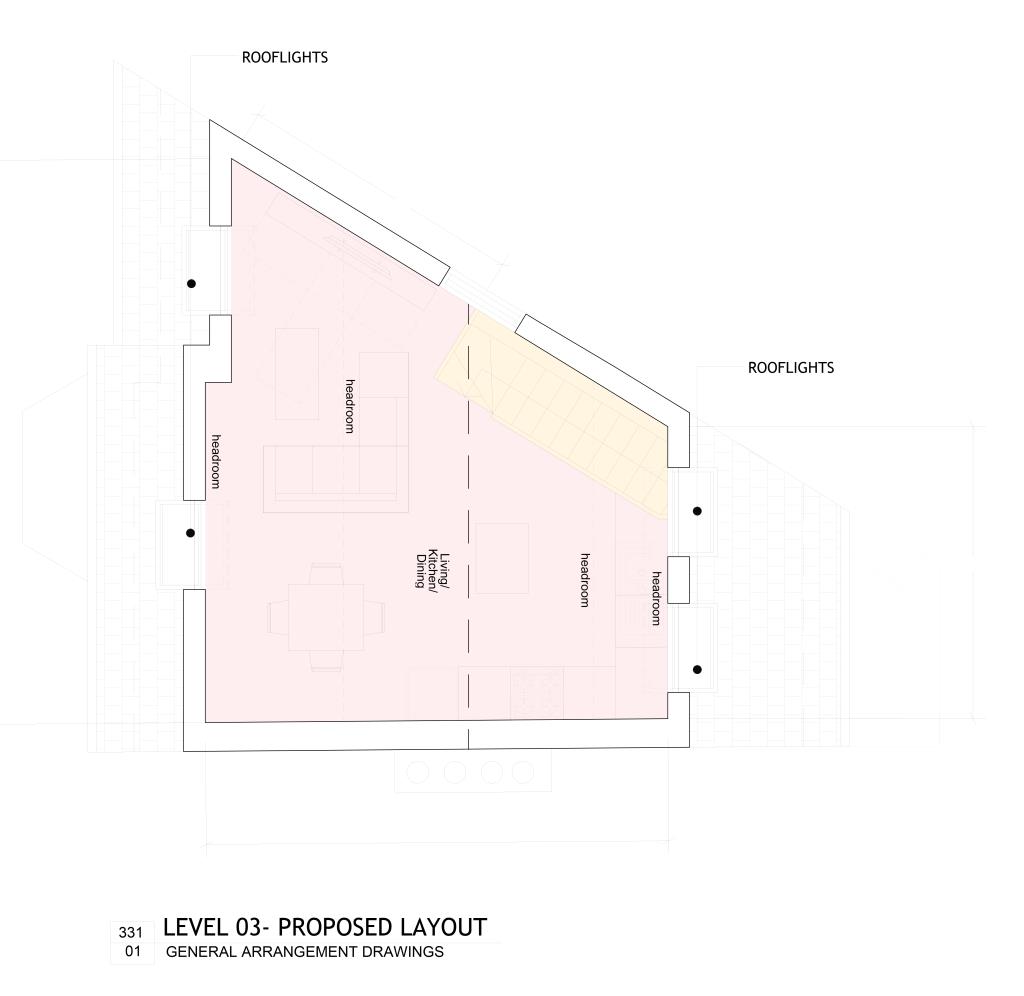 Lot: 78 - FREEHOLD SITE WITH PLANNING FOR TWO SPLIT LEVEL FLATS - Proposed Level 3